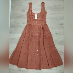 Rust Midi Dress